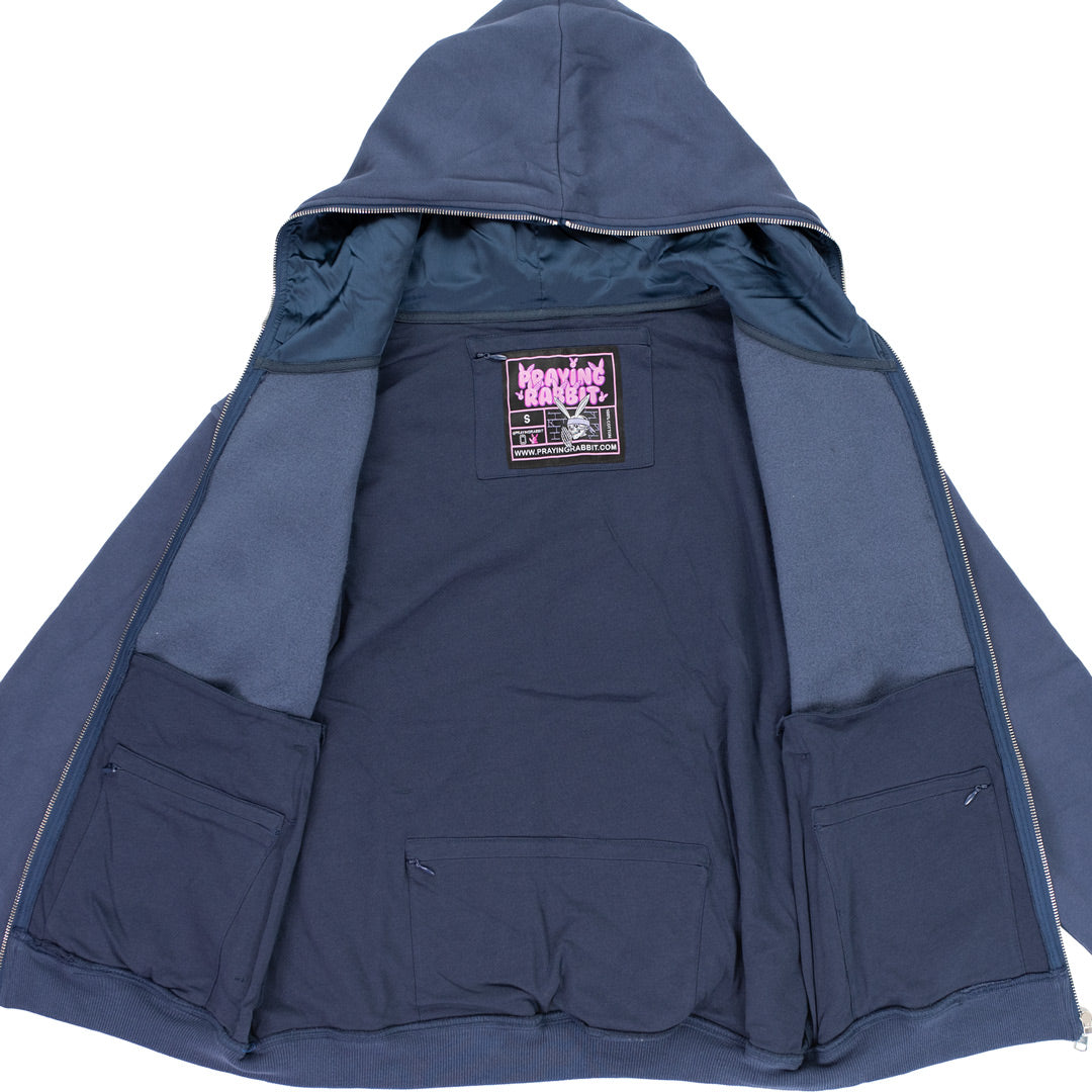 Hidden Pocket Hoodie - Navy Blue