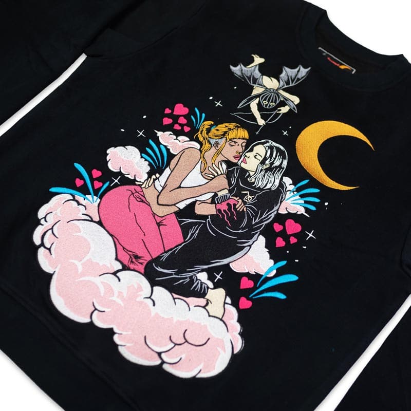 Love Embroidered Crew Neck