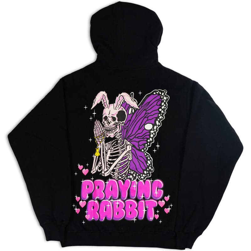 Praying Rabbit Butterfly Hoodie