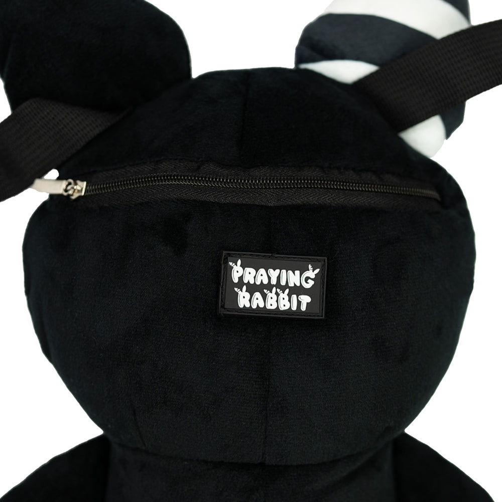 Praying Rabi rabbit plush backpack — black | praying rabbit – PRAYING RABBIT
