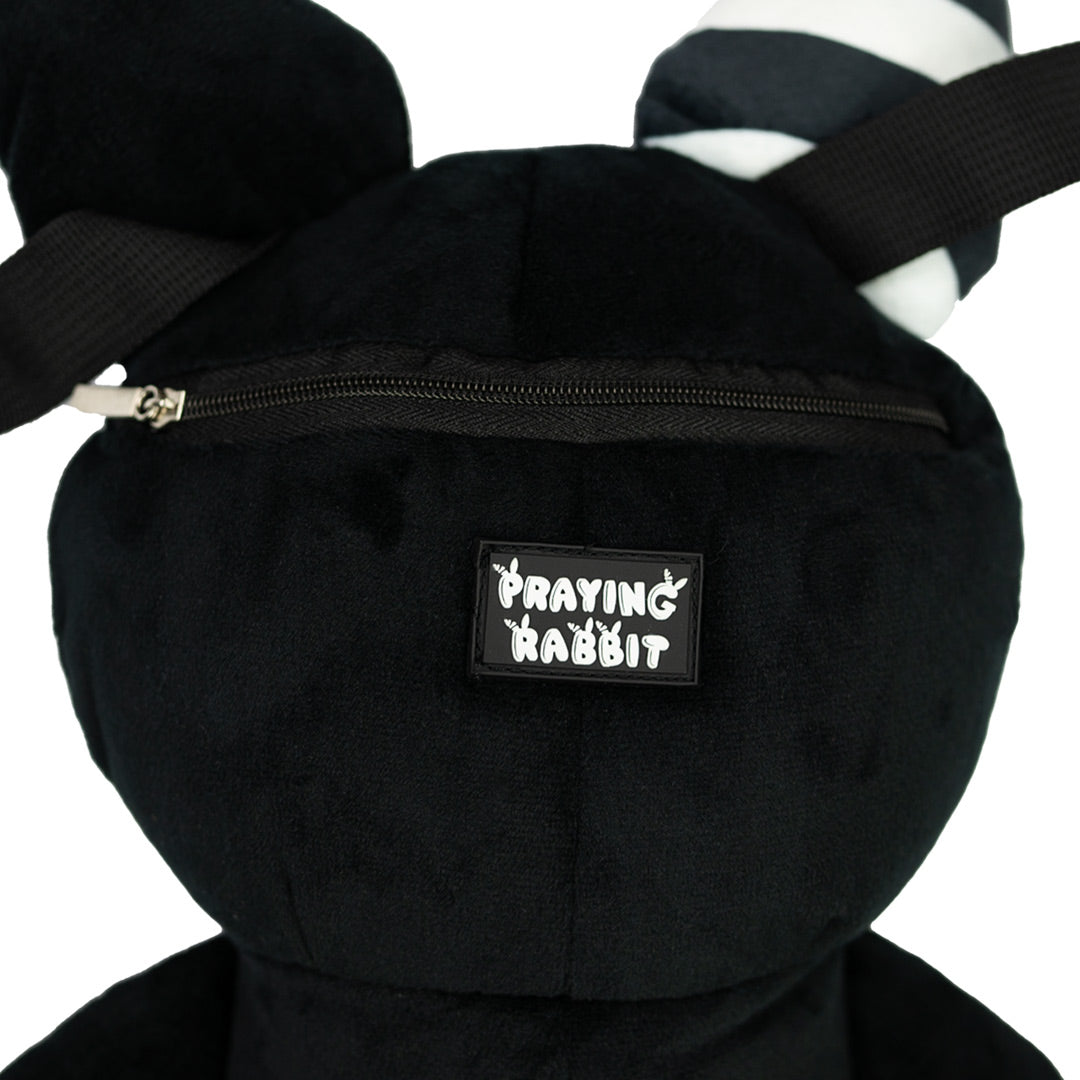 Rabbit Plush Backpack 14" (Black)