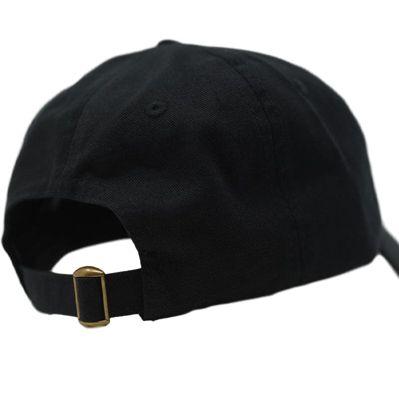 back view of a hat with an adjustable buckle
