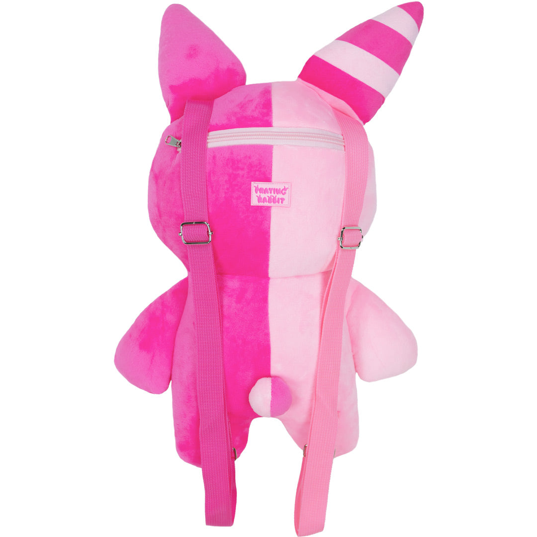 Rabbit Plush Backpack 20" (Pink)
