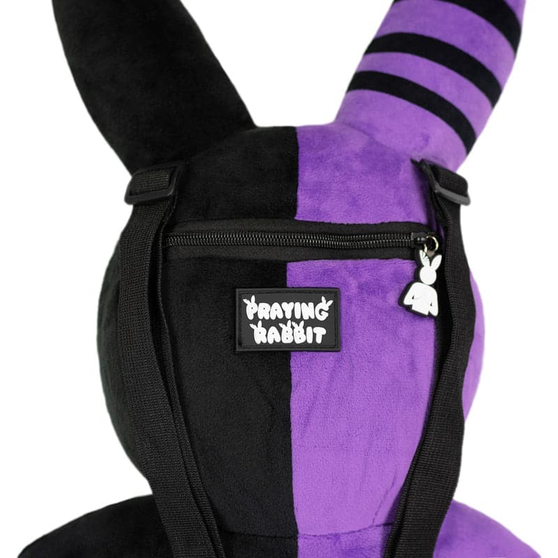Rabbit Plush Backpack (20" PURPLE/BLACK)
