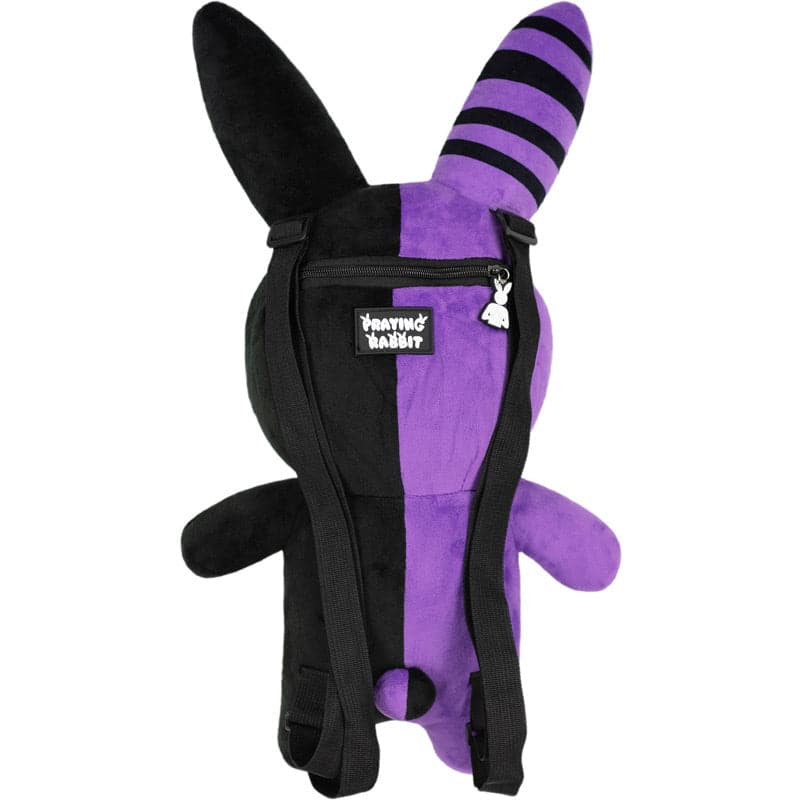 Rabbit Plush Backpack (20" PURPLE/BLACK)
