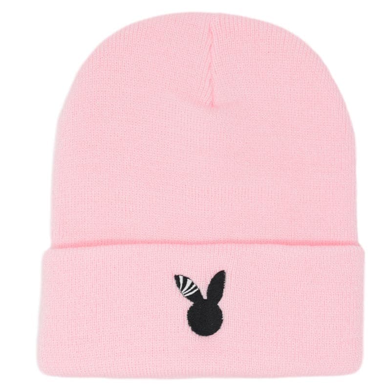 pink rabbit beanie