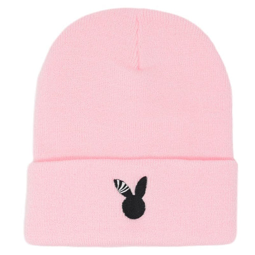 pink rabbit beanie