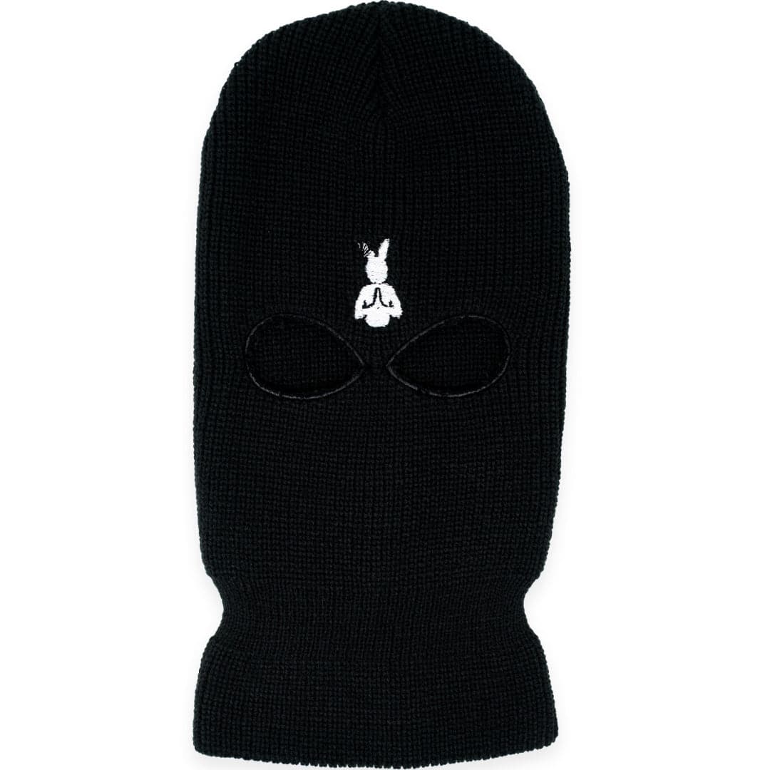 Praying Rabbit Embroidered Ski Mask