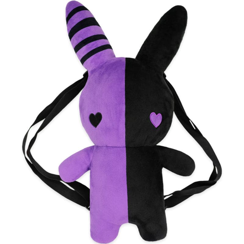 Rabbit Plush Backpack (20" PURPLE/BLACK)