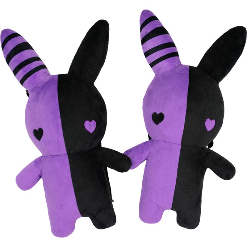 Rabbit Plush Backpack (20" PURPLE/BLACK)