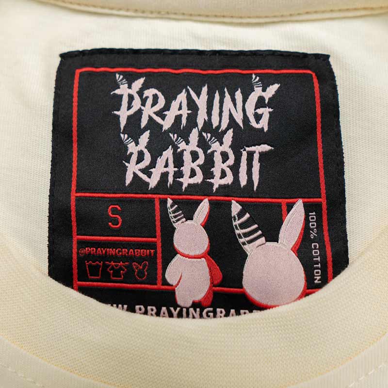 日本未発売♪ Praying Rabbit Pray For Me Tee Kijo Rabbit Plush Cream Tee – PRAYING RABBIT
