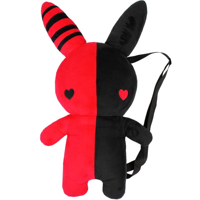 Rabbit Plush Backpack 24" (RED/BLACK)